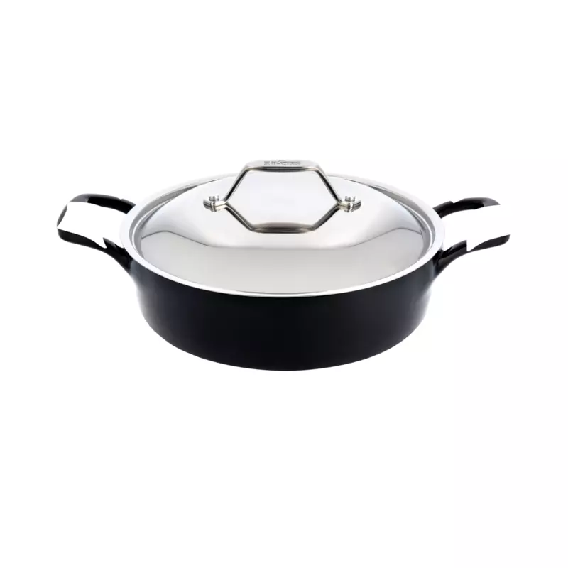 All-Clad pot low Ø 26 cm, cast iron enameled, black - 57.0288.3300 Product Image